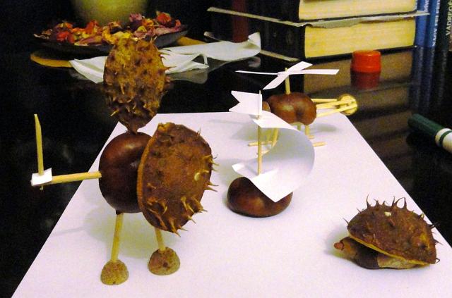 DSC00904 01.JPG - Gesztenye, makk, gyufaszál és hurkapálcika